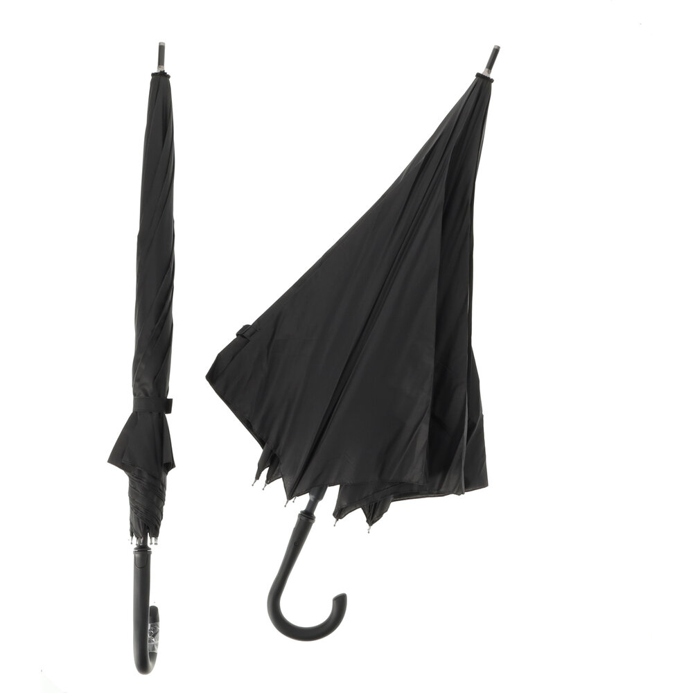 Discountershop Classic Automatic Umbrella with Hook Handle - Rain Umbrella Fiberglass Windproof - 111cm