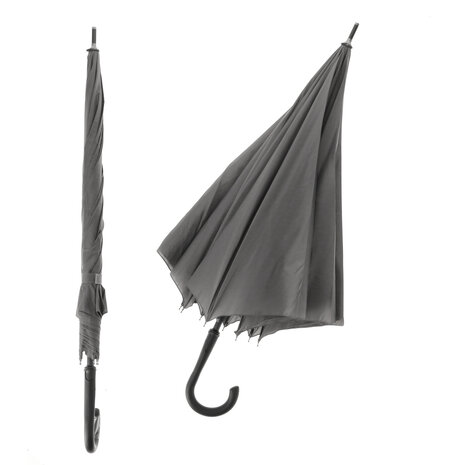 Discountershop Automatic Umbrellas - Rain Umbrella with Hook ⌀ 111cm - Set of 2