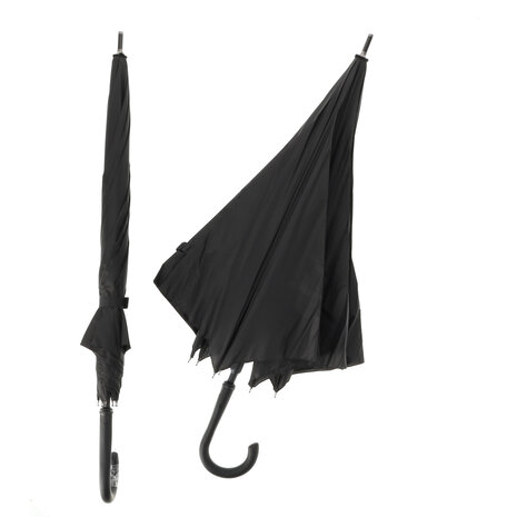 Discountershop Automatic Umbrellas - Rain Umbrella with Hook ⌀ 111cm - Set of 2