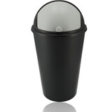 Discountershop Roll Waste Bin 25 Liters with Sliding Lid - Black/Anthracite Roll Waste Bin with Lid Discountershop Roll Waste Bin 25 Liters with Sliding Lid - Black/Anthracite Roll Waste Bin with Lid