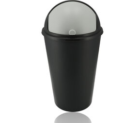Discountershop Roll Prullenbak 25 Liter met Schuifklep - Zwart/Antraciet  Roll Afvalemmer met Deksel Discountershop Roll Prullenbak 25 Liter met Schuifklep - Zwart/Antraciet  Roll Afvalemmer met Deksel