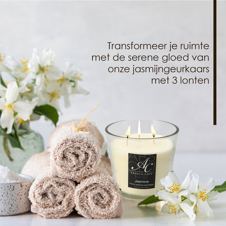 Merkloos Geurkaars Jasmijn Kaars - 45 Uur Brandtijd - Bloemige luxe geur Merkloos Geurkaars Jasmijn Kaars - 45 Uur Brandtijd - Bloemige luxe geur