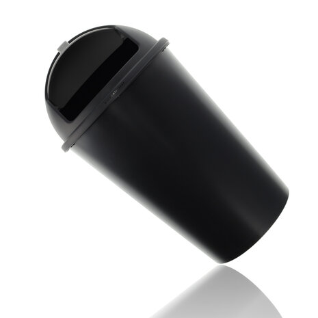 Discountershop Trash Bin 50 Liters Black - Round Garbage Waste Bin with Sliding Lid for Kitchen & Office Discountershop Trash Bin 50 Liters Black - Round Garbage Waste Bin with Sliding Lid for Kitchen & Office