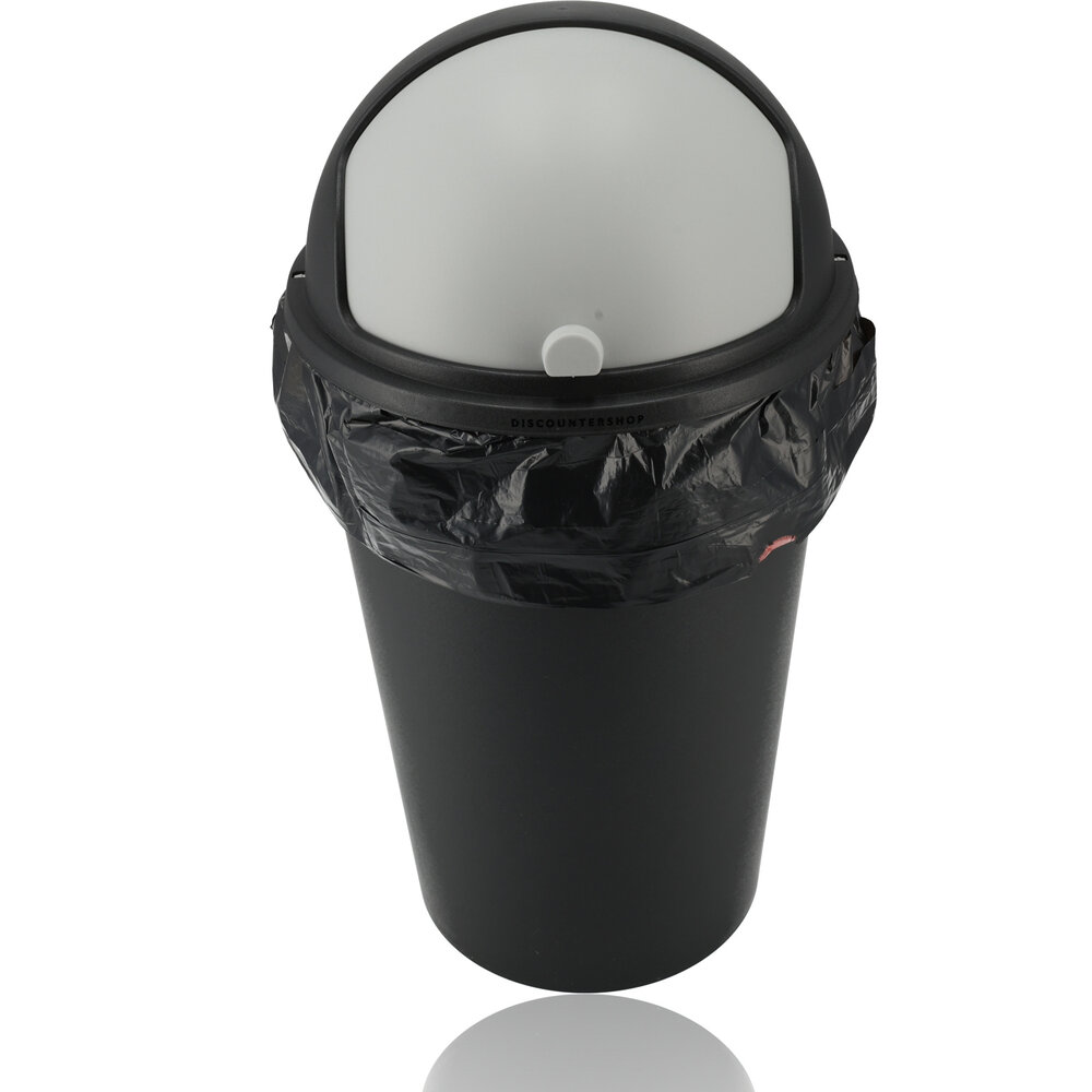 Discountershop Waste Garbage Bins Set of 2 - 50L & 25L Black - Sliding Lid with Lid - Kitchen & Office Discountershop Waste Garbage Bins Set of 2 - 50L & 25L Black - Sliding Lid with Lid - Kitchen & Office