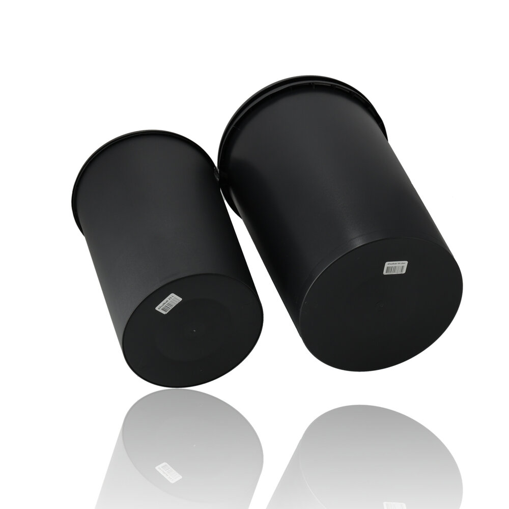 Discountershop Waste Garbage Bins Set of 2 - 50L & 25L Black - Sliding Lid with Lid - Kitchen & Office Discountershop Waste Garbage Bins Set of 2 - 50L & 25L Black - Sliding Lid with Lid - Kitchen & Office