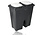 Dual Compartment Trash Can 50L - Waste Bin with Lid - Waste Separation (2x25L) - Garbage Waste Bin for Home and Office