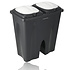 Dual Compartment Trash Can 50L - Waste Bin with Lid - Waste Separation (2x25L) - Garbage Waste Bin for Home and Office