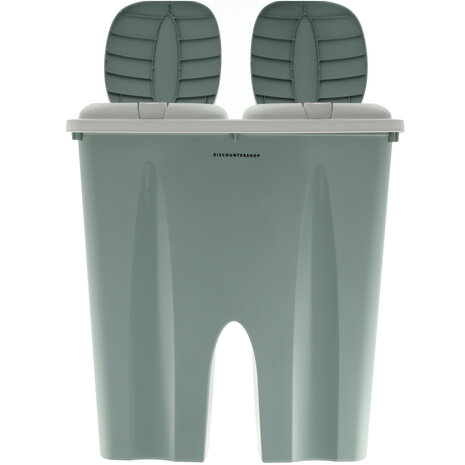 Discountershop Dual Compartment Trash Can 50L - Waste Bin with Lid - Waste Separation (2x25L) - Garbage Waste Bin for Home and Office Discountershop Dual Compartment Trash Can 50L - Waste Bin with Lid - Waste Separation (2x25L) - Garbage Waste Bin for Home and Office