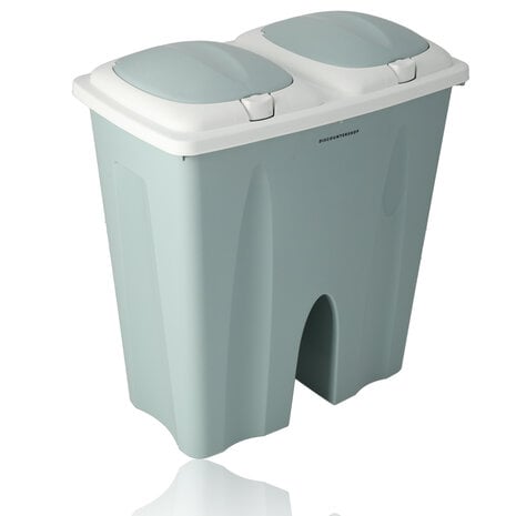 Discountershop Dual Compartment Trash Can 50L - Waste Bin with Lid - Waste Separation (2x25L) - Garbage Waste Bin for Home and Office Discountershop Dual Compartment Trash Can 50L - Waste Bin with Lid - Waste Separation (2x25L) - Garbage Waste Bin for Home and Office