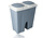 Dual Compartment Trash Can 50L - Waste Bin with Lid - Waste Separation (2x25L) - Garbage Waste Bin for Home and Office