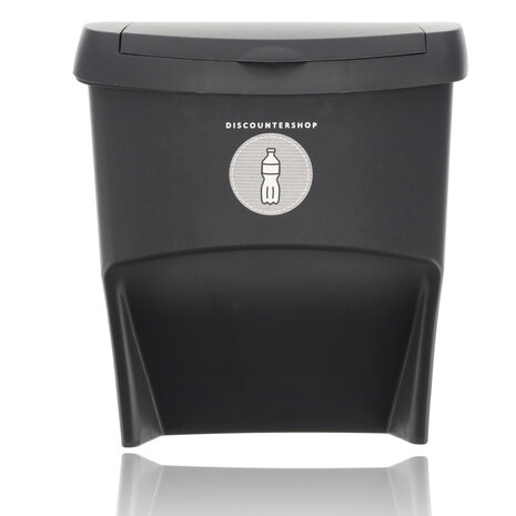 Discountershop Stapelbare Prullenbakken Zwart - Set van 3 x 22 Liter Afvalscheidingsbakken - Ideaal voor Recycling en Afvalbeheer Discountershop Stapelbare Prullenbakken Zwart - Set van 3 x 22 Liter Afvalscheidingsbakken - Ideaal voor Recycling en Afvalbeheer