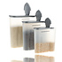 Storage Jars Plastic 3-Piece - BPA Free - Airtight Plastic Kitchen Storage Set - 4L, 2.4L, 1.3L - Ideal for Grains & Pantry