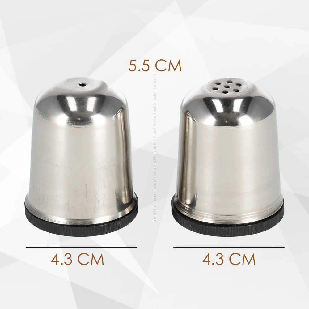 Discountershop Salt and Pepper Shaker Set - Stainless Steel - Adjustable Grinding Degree - Kitchenware Spice Set Discountershop Salt and Pepper Shaker Set - Stainless Steel - Adjustable Grinding Degree - Kitchenware Spice Set