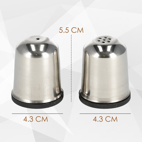 Discountershop Salt and Pepper Shaker Set - Stainless Steel - Adjustable Grinding Degree - Kitchenware Spice Set Discountershop Salt and Pepper Shaker Set - Stainless Steel - Adjustable Grinding Degree - Kitchenware Spice Set