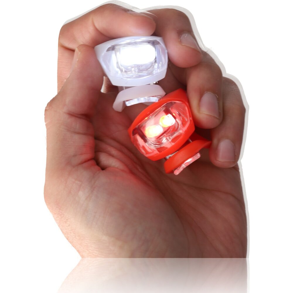 Discountershop Vintage Bicycle Lamp Set | Super Bright LEDs | Two Functions (Steady & Flashing) | White & Red Night Lights | 2 Pieces | Bicycle Lamp For Clear Vision
