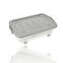 Storage box 24 Liters Gray - Underbed box on wheels - Ideal for Toys, Clothes and Storage Space Under Bed - 60x38.5x18 cm
