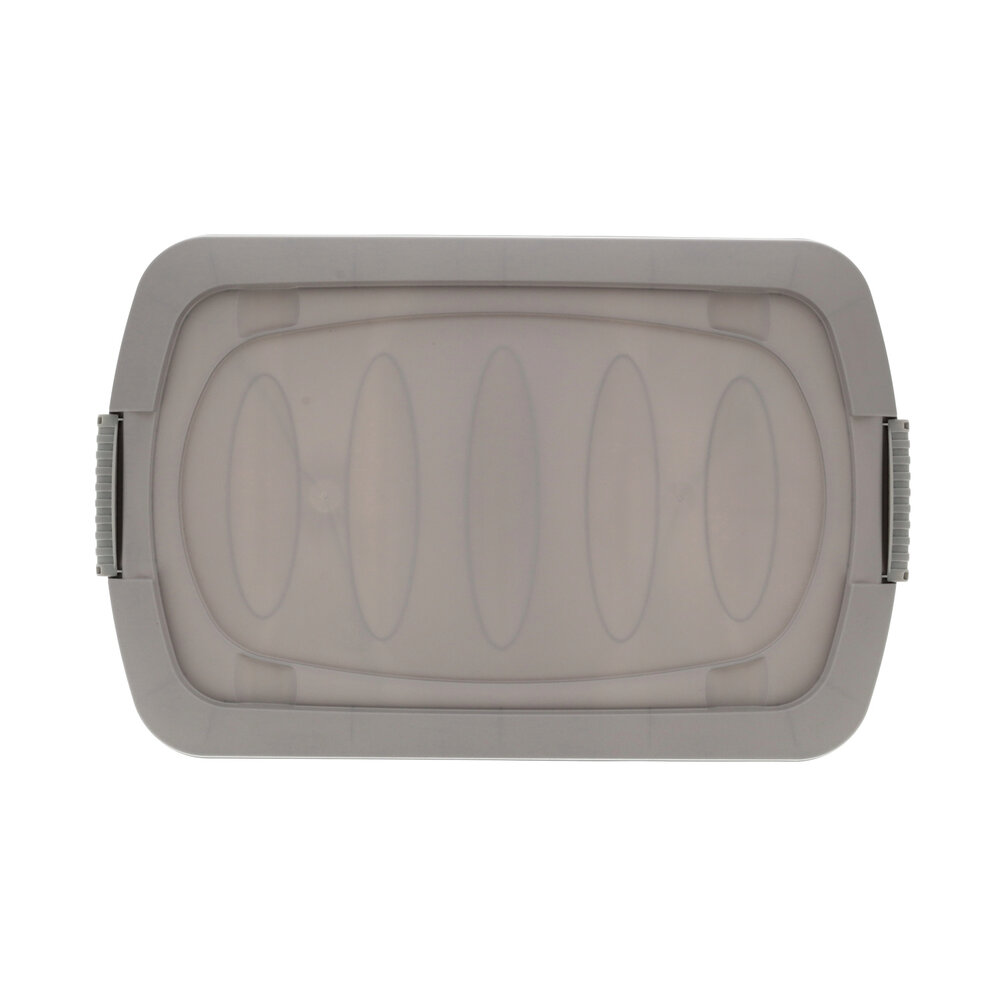 Discountershop Opbergbox 24 Liter Grijs - Onderbedbox op Wielen - Ideaal voor Speelgoed, Kleding en Opbergruimte Onder Bed - 60x38,5x18 cm