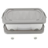 Discountershop Storage Boxes 24 Liters - Underbed Boxes on Wheels - Ideal for Toys & Clothing - Gray - 60x38.5x18 cm - Set of 2 Discountershop Storage Boxes 24 Liters - Underbed Boxes on Wheels - Ideal for Toys & Clothing - Gray - 60x38.5x18 cm - Set of 2