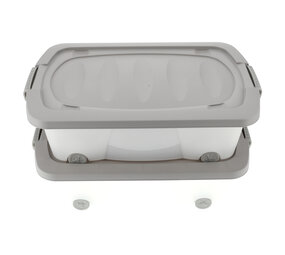 Discountershop Opbergboxen 24 Liter - Onderbedboxen op Wielen - Ideaal voor Speelgoed & Kleding - Grijs - 60x38,5x18 cm - Set van 2 Discountershop Opbergboxen 24 Liter - Onderbedboxen op Wielen - Ideaal voor Speelgoed & Kleding - Grijs - 60x38,5x18 cm - Set van 2