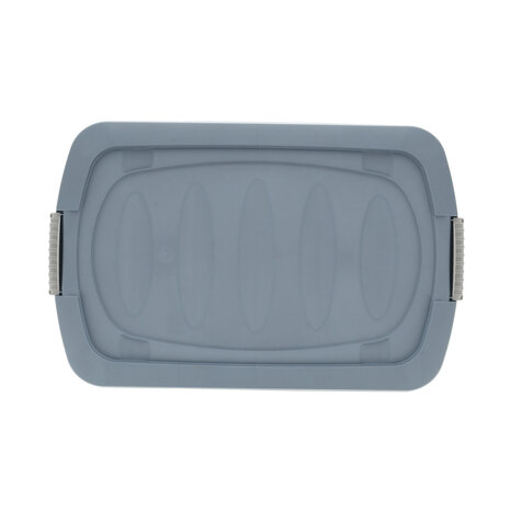 Discountershop Opbergbox 24L Blauw/Transparant - Onderbedbox met Wielen & Druksluiting (60x38.5x18 cm) - Handige Opberger Onder Bed Discountershop Opbergbox 24L Blauw/Transparant - Onderbedbox met Wielen & Druksluiting (60x38.5x18 cm) - Handige Opberger Onder Bed