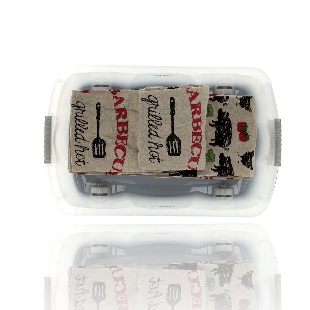 Discountershop Storage Box Green 24L - Under Bed Box with Lid (60x38.5x18 cm) - Under Bed Storage for Home & Office Discountershop Storage Box Green 24L - Under Bed Box with Lid (60x38.5x18 cm) - Under Bed Storage for Home & Office