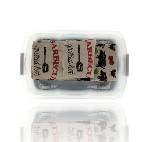 Discountershop Storage Box Green 24L - Under Bed Box with Lid (60x38.5x18 cm) - Under Bed Storage for Home & Office Discountershop Storage Box Green 24L - Under Bed Box with Lid (60x38.5x18 cm) - Under Bed Storage for Home & Office