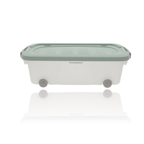 Discountershop Set van 2 Opbergboxen Groen 24L - Onderbedboxen met Deksel (60x38.5x18 cm) - Ideaal voor Opslag Onder Bed, Huis & Kantoor Discountershop Set van 2 Opbergboxen Groen 24L - Onderbedboxen met Deksel (60x38.5x18 cm) - Ideaal voor Opslag Onder Bed, Huis & Kantoor