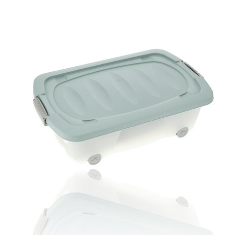 Discountershop Set van 2 Opbergboxen Groen 24L - Onderbedboxen met Deksel (60x38.5x18 cm) - Ideaal voor Opslag Onder Bed, Huis & Kantoor Discountershop Set van 2 Opbergboxen Groen 24L - Onderbedboxen met Deksel (60x38.5x18 cm) - Ideaal voor Opslag Onder Bed, Huis & Kantoor