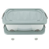 Discountershop Set of 2 Storage Boxes Green 24L - Under Bed Boxes with Lid (60x38.5x18 cm) - Ideal for Under Bed Storage, Home & Office Discountershop Set of 2 Storage Boxes Green 24L - Under Bed Boxes with Lid (60x38.5x18 cm) - Ideal for Under Bed Storage, Home & Office