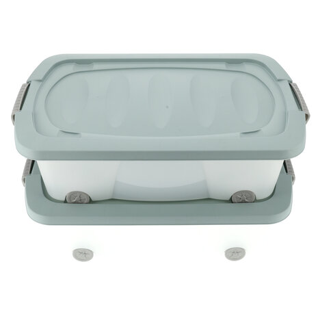 Discountershop Set van 2 Opbergboxen Groen 24L - Onderbedboxen met Deksel (60x38.5x18 cm) - Ideaal voor Opslag Onder Bed, Huis & Kantoor Discountershop Set van 2 Opbergboxen Groen 24L - Onderbedboxen met Deksel (60x38.5x18 cm) - Ideaal voor Opslag Onder Bed, Huis & Kantoor