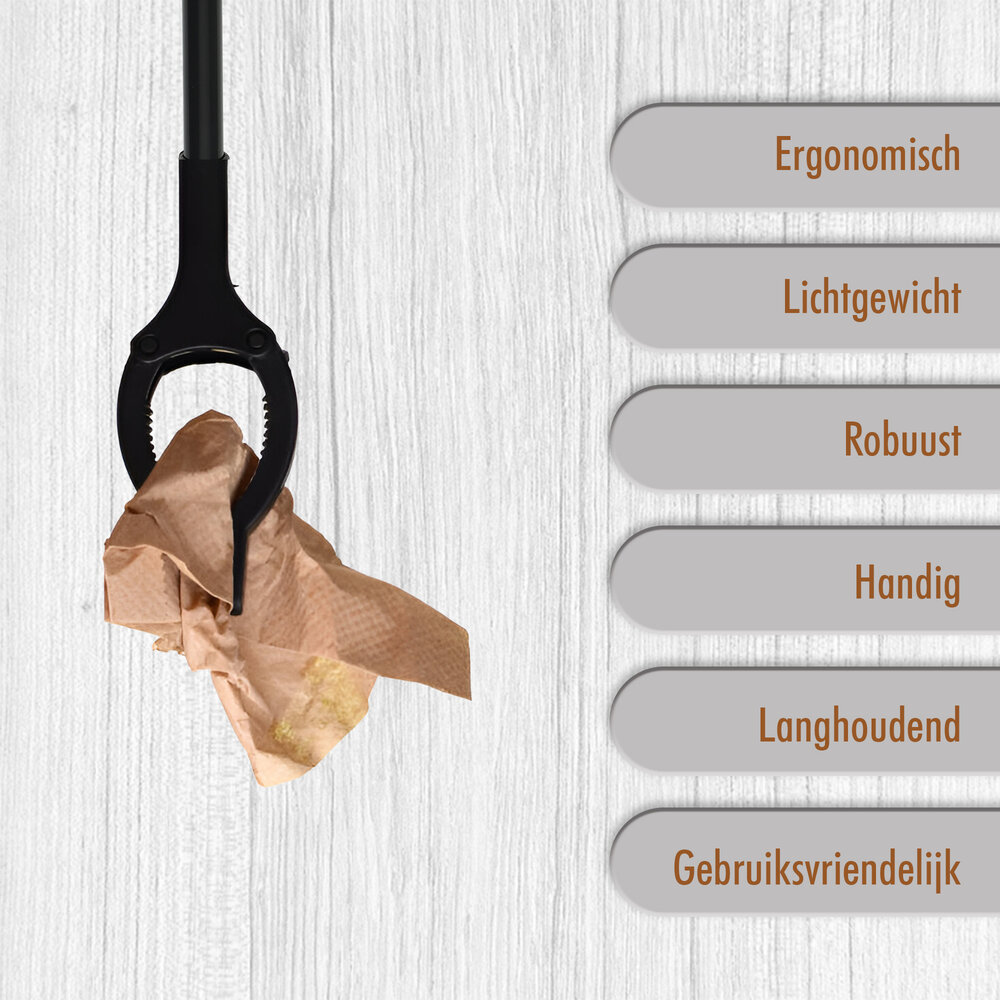 Discountershop Set of 2 Litter Grabber 1 Meter - Ergonomic Long Grab Arms for Waste & Litter - Waste Grabs for the Elderly and Disabled