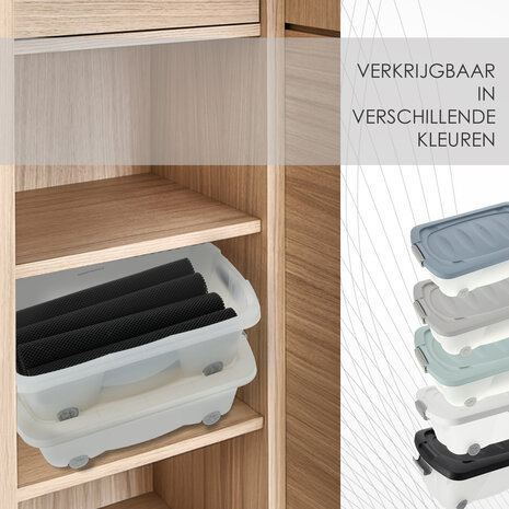 Discountershop Opbergbox met Deksel Transparant 60x38.5x18 cm – Druksluiting – Verrijdbaar met Wieltjes – Ideaal voor Opslag in Huis en Kantoor - 24liter Discountershop Opbergbox met Deksel Transparant 60x38.5x18 cm – Druksluiting – Verrijdbaar met Wieltjes – Ideaal voor Opslag in Huis en Kantoor - 24liter