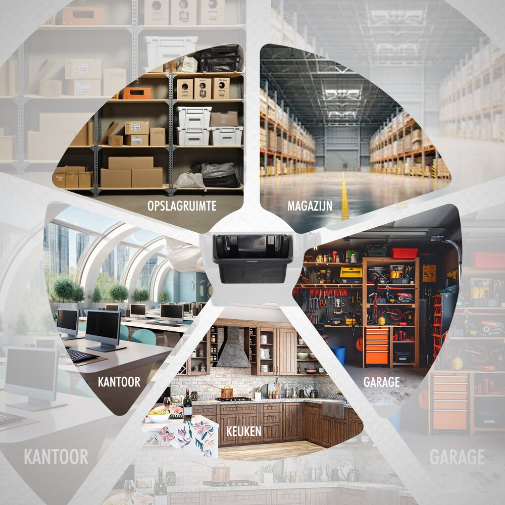 Discountershop Stapelbak Magazijnbak XL Zwart - 59x37x35 cm - Stevige Stapelbare Box voor Magazijn, Schuur & Voedselopslag Discountershop Stapelbak Magazijnbak XL Zwart - 59x37x35 cm - Stevige Stapelbare Box voor Magazijn, Schuur & Voedselopslag