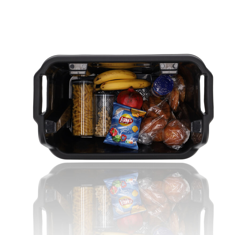 Discountershop Stapelbak Magazijnbak XL Zwart - 59x37x35 cm - Stevige Stapelbare Box voor Magazijn, Schuur & Voedselopslag Discountershop Stapelbak Magazijnbak XL Zwart - 59x37x35 cm - Stevige Stapelbare Box voor Magazijn, Schuur & Voedselopslag