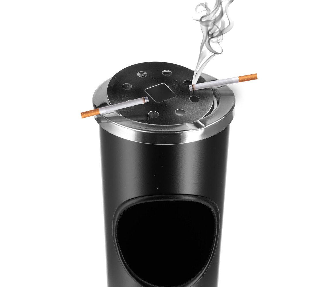 Discountershop Standing Outdoor Ashtray | Heavy Smoke Column | 55.5cm x 14.5cm | Double Cigarette Ashtray | Ideal for Garden, Terrace & Office Discountershop Standing Outdoor Ashtray | Heavy Smoke Column | 55.5cm x 14.5cm | Double Cigarette Ashtray | Ideal for Garden, Terrace & Office