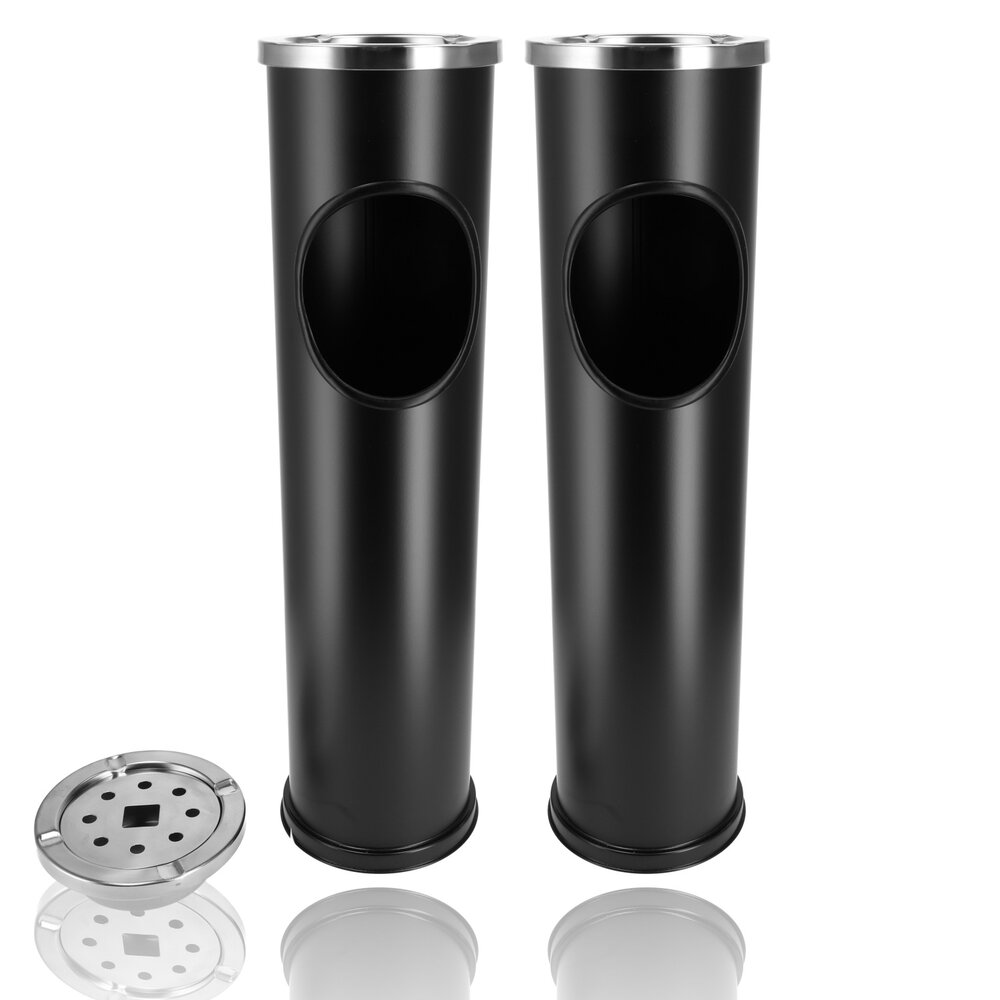 Discountershop Standing Outdoor Ashtray | Heavy Smoke Column | 55.5cm x 14.5cm | Double Cigarette Ashtray | Ideal for Garden, Terrace & Office Discountershop Standing Outdoor Ashtray | Heavy Smoke Column | 55.5cm x 14.5cm | Double Cigarette Ashtray | Ideal for Garden, Terrace & Office