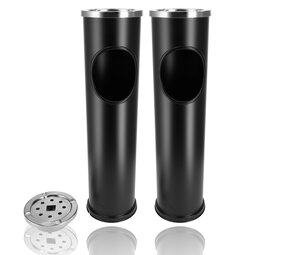 Discountershop Standing Outdoor Ashtray | Heavy Smoke Column | 55.5cm x 14.5cm | Double Cigarette Ashtray | Ideal for Garden, Terrace & Office Discountershop Standing Outdoor Ashtray | Heavy Smoke Column | 55.5cm x 14.5cm | Double Cigarette Ashtray | Ideal for Garden, Terrace & Office