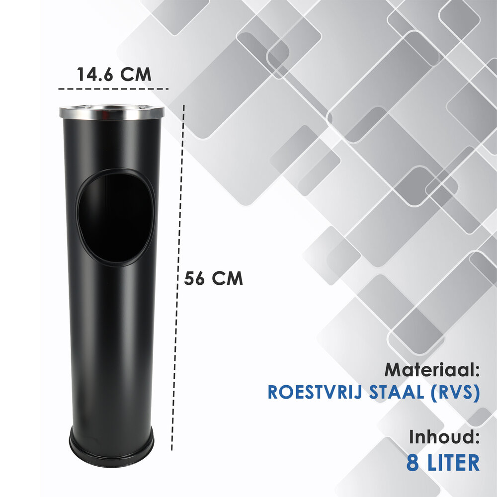 Discountershop Staande Asbak voor Buiten | Zware Rookzuil | 55.5 cm x 14.5 cm | Dubbele Sigaretten Asbak | Ideaal voor Tuin, Terras & Kantoor Discountershop Staande Asbak voor Buiten | Zware Rookzuil | 55.5 cm x 14.5 cm | Dubbele Sigaretten Asbak | Ideaal voor Tuin, Terras & Kantoor