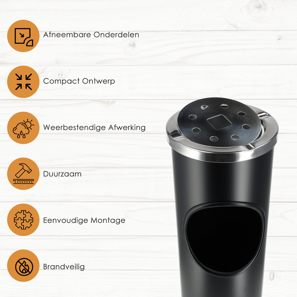 Discountershop Staande Asbak voor Buiten | Zware Rookzuil | 55.5 cm x 14.5 cm | Dubbele Sigaretten Asbak | Ideaal voor Tuin, Terras & Kantoor Discountershop Staande Asbak voor Buiten | Zware Rookzuil | 55.5 cm x 14.5 cm | Dubbele Sigaretten Asbak | Ideaal voor Tuin, Terras & Kantoor