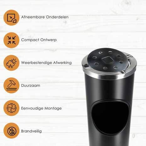 Discountershop Standing Outdoor Ashtray | Heavy Smoke Column | 55.5cm x 14.5cm | Double Cigarette Ashtray | Ideal for Garden, Terrace & Office Discountershop Standing Outdoor Ashtray | Heavy Smoke Column | 55.5cm x 14.5cm | Double Cigarette Ashtray | Ideal for Garden, Terrace & Office