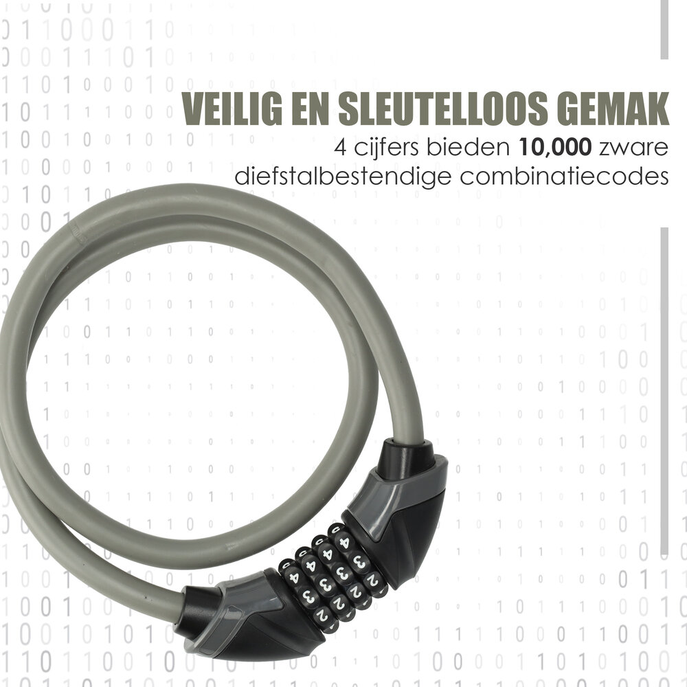 Discountershop Fietsslot met Cijferslot voor Kinderen en Volwassenen - 90 cm Kettingslot - Makkelijk Codeslot - Duurzaam Fietsslot Discountershop Fietsslot met Cijferslot voor Kinderen en Volwassenen - 90 cm Kettingslot - Makkelijk Codeslot - Duurzaam Fietsslot