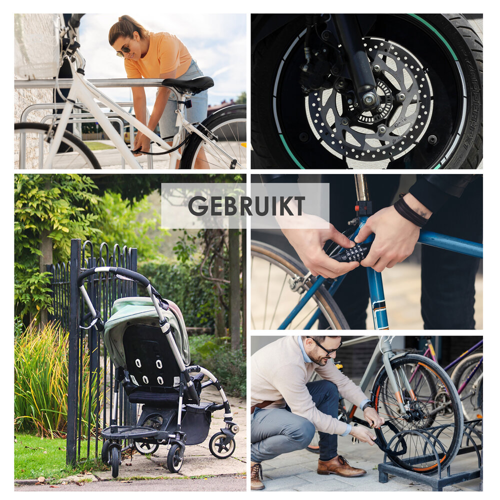 Discountershop Fietsslot met Cijferslot voor Kinderen en Volwassenen - 90 cm Kettingslot - Makkelijk Codeslot - Duurzaam Fietsslot Discountershop Fietsslot met Cijferslot voor Kinderen en Volwassenen - 90 cm Kettingslot - Makkelijk Codeslot - Duurzaam Fietsslot