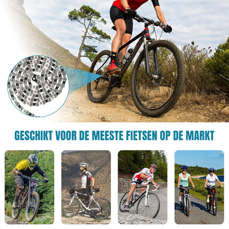 Discountershop Fietsketting 5/6/7 Speed - 116 Schakels - Verbindingsschakel Inclusief - Maat 1/2 x 3/32 Discountershop Fietsketting 5/6/7 Speed - 116 Schakels - Verbindingsschakel Inclusief - Maat 1/2 x 3/32