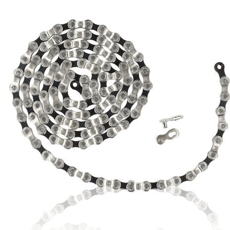 Discountershop Bicycle Chain 5/6/7 Speed - 116 Links - Connecting Link Included - Size 1/2 x 3/32 Discountershop Bicycle Chain 5/6/7 Speed - 116 Links - Connecting Link Included - Size 1/2 x 3/32