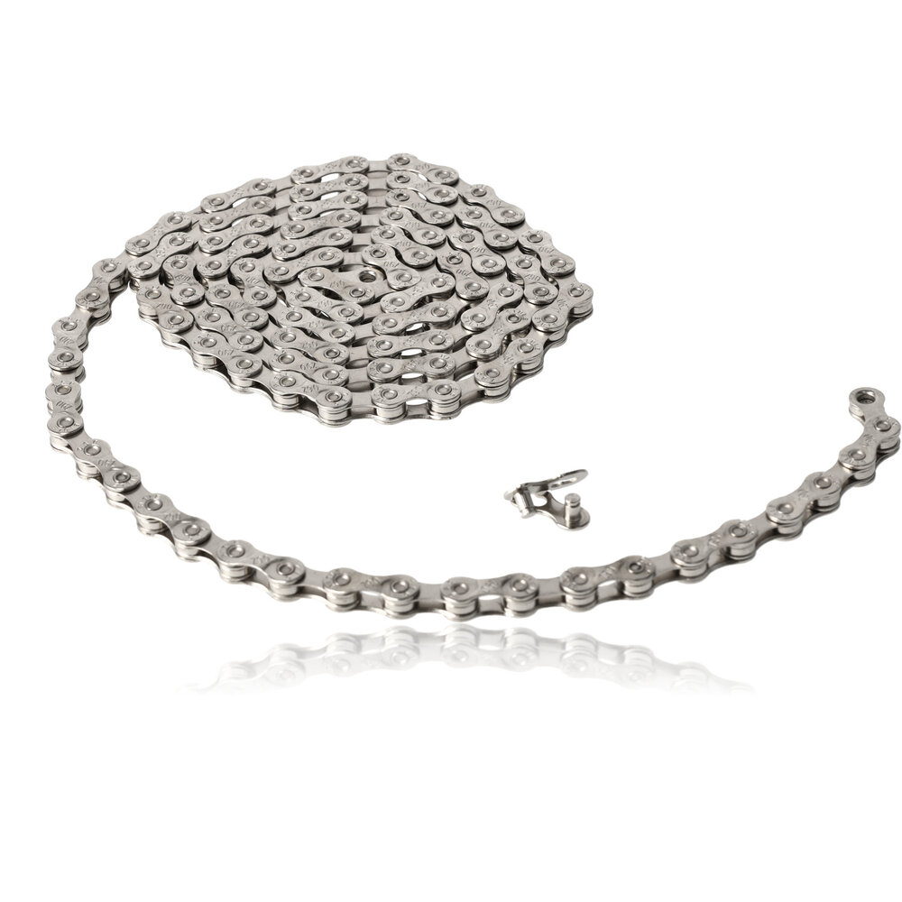 Discountershop Bicycle Chain 9 Speed ​​- 116 Links - Connecting Link Included - Size 1/2 x 11/128 Inch - 6.3 mm