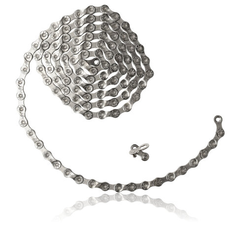 Discountershop Fietsketting 9 Speed - 116 Schakels - Verbindingsschakel Inclusief - Maat 1/2 x 11/128 Inch - 6.3 mm Discountershop Fietsketting 9 Speed - 116 Schakels - Verbindingsschakel Inclusief - Maat 1/2 x 11/128 Inch - 6.3 mm