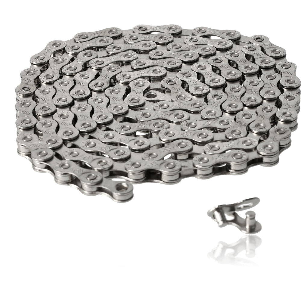 Discountershop 10-Speed Fietsketting - 116 Schakels 6.2 mm - Verbindingsschakel Inclusief - Maat 1/2 x 11/128 Discountershop 10-Speed Fietsketting - 116 Schakels 6.2 mm - Verbindingsschakel Inclusief - Maat 1/2 x 11/128