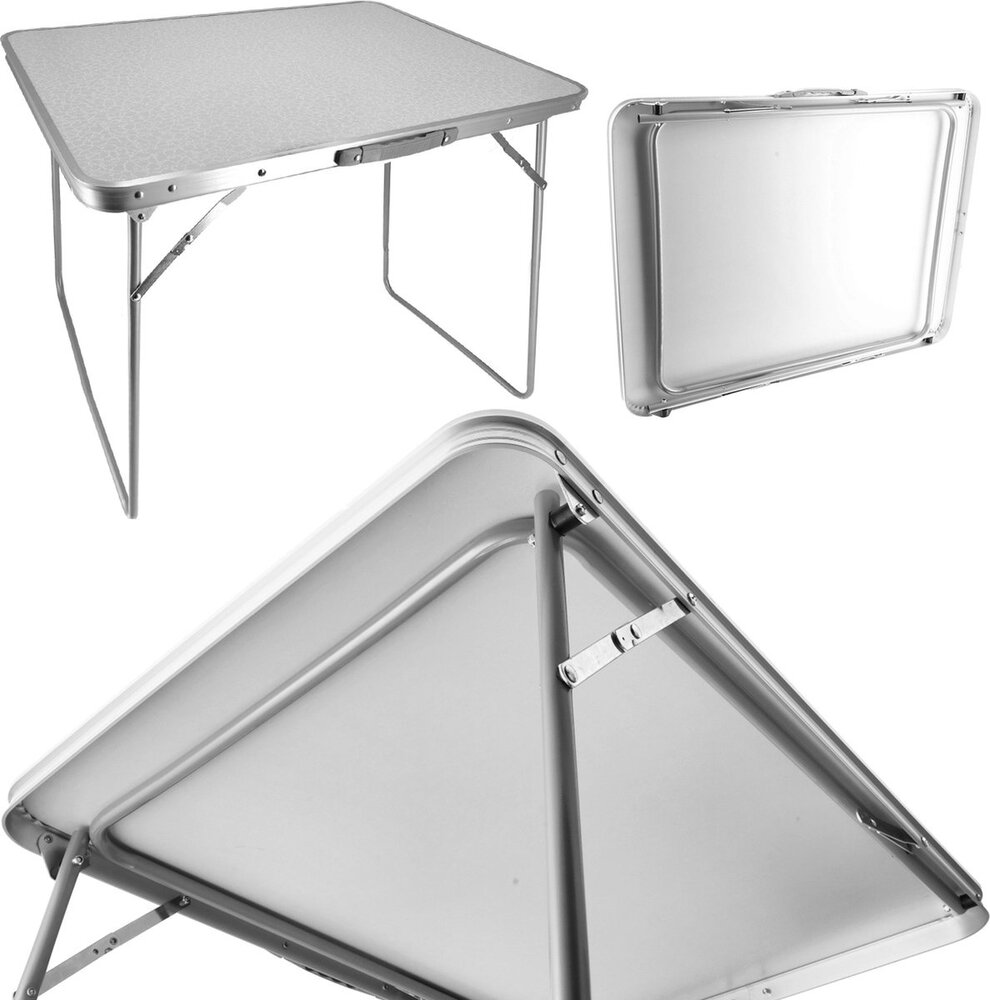 Discountershop Klaptafel 80x60x70cm - Weerbestendige Inklapbare Campingtafel voor Buiten - Opvouwbare Tuintafel met Handvat voor 1-2 Personen - Stevige Vouwtafel Discountershop Klaptafel 80x60x70cm - Weerbestendige Inklapbare Campingtafel voor Buiten - Opvouwbare Tuintafel met Handvat voor 1-2 Personen - Stevige Vouwtafel