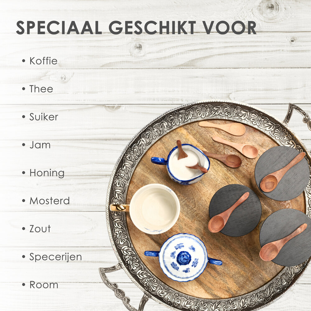 Discountershop Small Wooden Spoons Set of 4 - 7 cm Reusable Mini Wooden Spoons for Tea, Coffee, Jam, Joney, Mustard, Spices & More! Discountershop Small Wooden Spoons Set of 4 - 7 cm Reusable Mini Wooden Spoons for Tea, Coffee, Jam, Joney, Mustard, Spices & More!