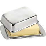 Discountershop Stainless Steel Butter Dish with Lid - 16x11x4.5cm - Butterbox for the Fridge - Dishwasher Safe - Multifunctional Container - Classic Butter Dishes for Kitchen and Restaurant Discountershop Stainless Steel Butter Dish with Lid - 16x11x4.5cm - Butterbox for the Fridge - Dishwasher Safe - Multifunctional Container - Classic Butter Dishes for Kitchen and Restaurant